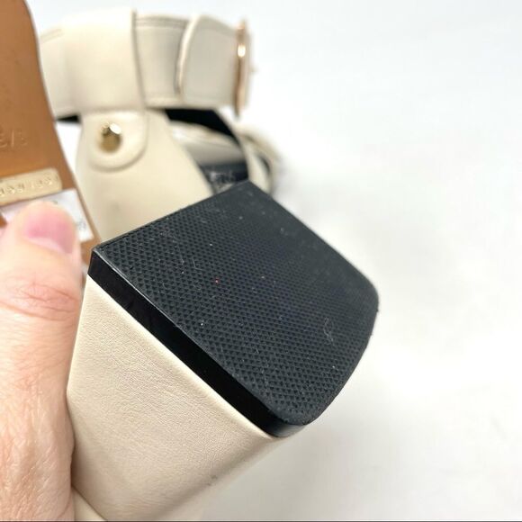 Topshop Ivory Cream Buckle Strap Sandals Size 36/6 - Picture 9 of 10